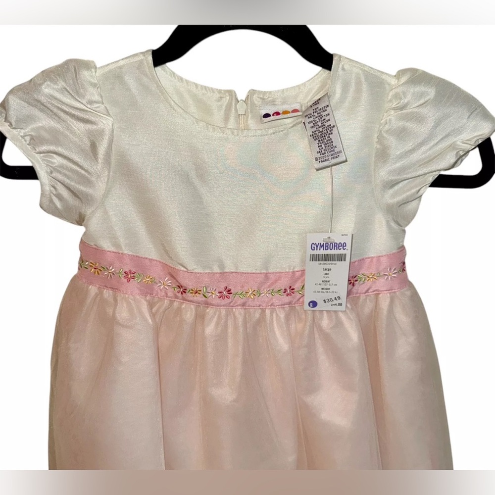 NWT Gymboree VINTAGE 2000 Pink Flowergirl Easter Dress Short Sleeve Tulle Sz 6 - Picture 6 of 12